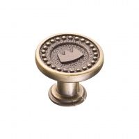 Ручка-кнопка, Д28 Ш28 В22, античная бронза