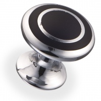 Ручка-кнопка круглой формы Ø22 мм, хром/черный