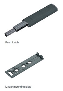 915-0X59-383-00 Толкатель Push Latch TeraBlack с прямой пластиной